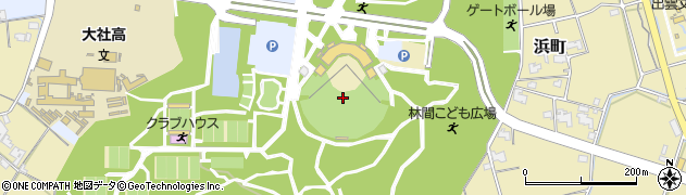 島根県立浜山公園野球場周辺の地図