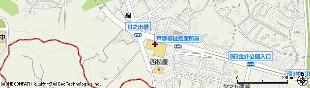 ダイソーライズモール戸塚店周辺の地図