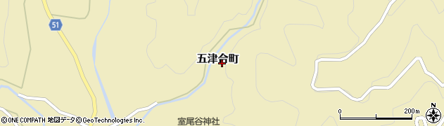 京都府綾部市五津合町周辺の地図