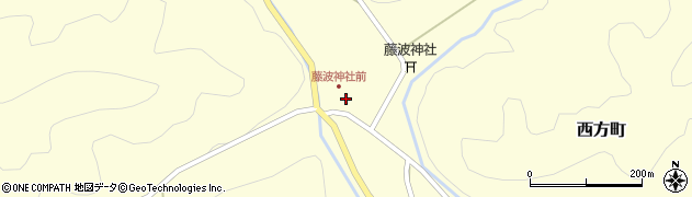 京都府綾部市西方町（野毛）周辺の地図