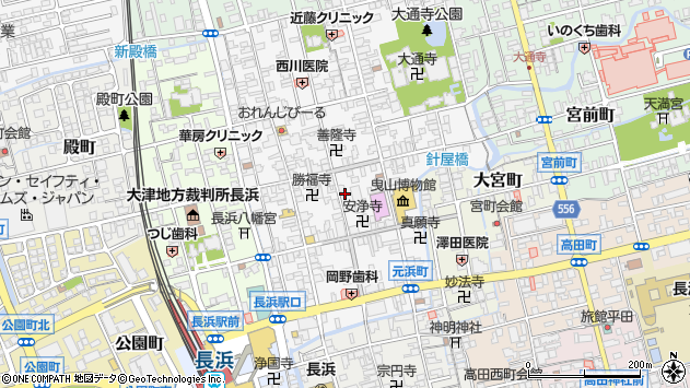 〒526-0059 滋賀県長浜市元浜町の地図