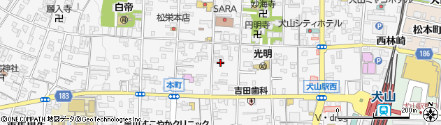愛知県犬山市犬山東古券周辺の地図