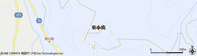 鳥取県三朝町（東伯郡）東小鹿周辺の地図