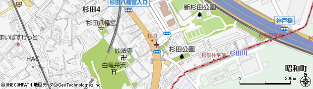 杉田周辺の地図