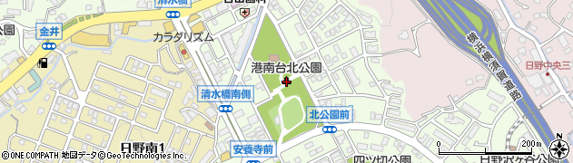 【ひまわりまっぷ】港南台北公園周辺の地図