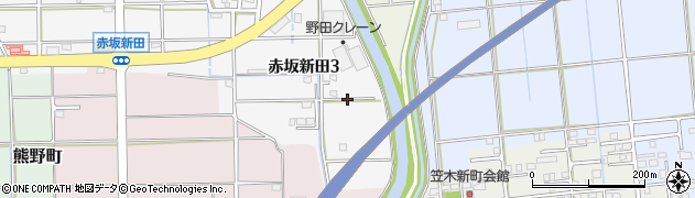 岐阜県大垣市赤坂新田3丁目周辺の地図