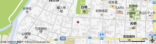 愛知県犬山市犬山西古券257周辺の地図