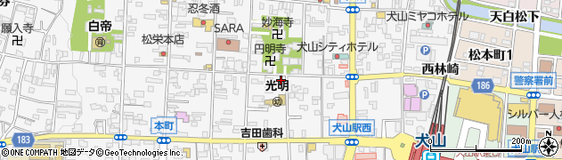 愛知県犬山市犬山東古券258周辺の地図