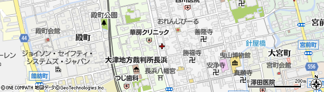 長浜元浜郵便局周辺の地図
