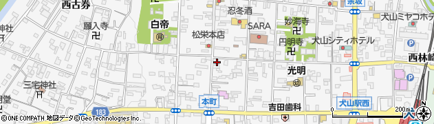 愛知県犬山市犬山東古券75周辺の地図