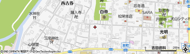 愛知県犬山市犬山西古券256周辺の地図