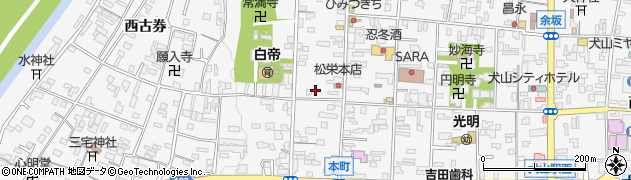 愛知県犬山市犬山西古券32周辺の地図