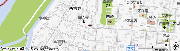 愛知県犬山市犬山西古券386周辺の地図