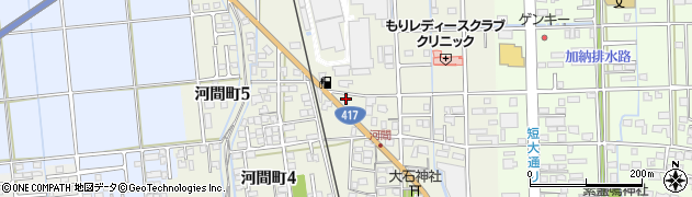 岐阜県大垣市河間町周辺の地図