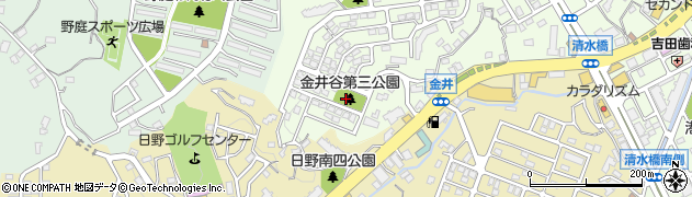 金井谷第三公園周辺の地図