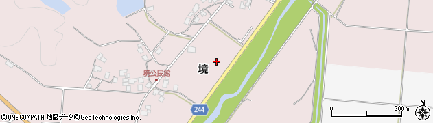 鳥取県西伯郡南部町境周辺の地図