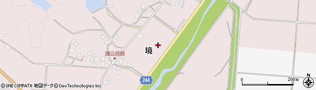 鳥取県南部町（西伯郡）境周辺の地図