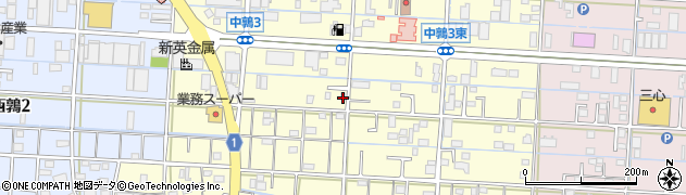 岐阜県岐阜市中鶉周辺の地図
