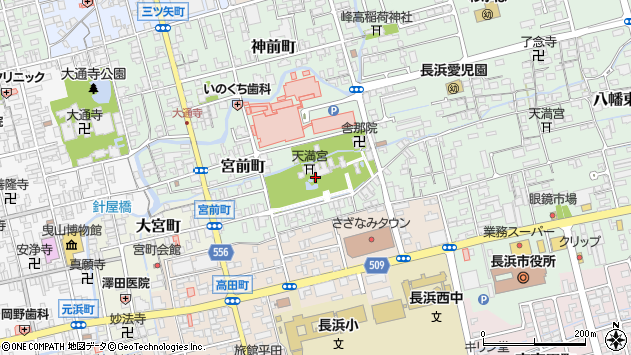 〒526-0053 滋賀県長浜市宮前町の地図
