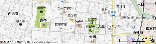 愛知県犬山市犬山周辺の地図