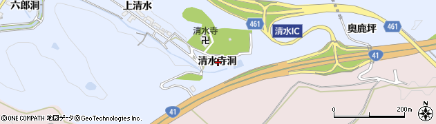 愛知県犬山市善師野清水寺洞周辺の地図