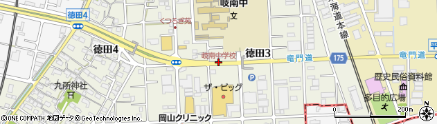 岐南中学校周辺の地図