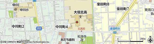 岐阜県立大垣北高等学校周辺の地図
