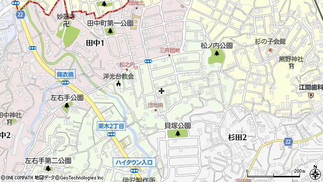〒235-0041 神奈川県横浜市磯子区栗木の地図