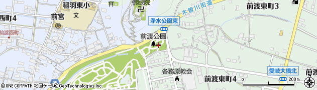 前渡公園周辺の地図