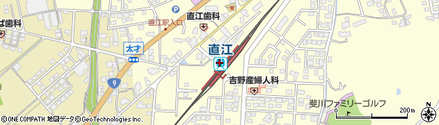 直江駅周辺の地図