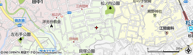 神奈川県横浜市磯子区栗木1丁目11周辺の地図