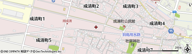 岐阜県各務原市成清町周辺の地図