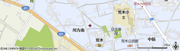島根県出雲市大社町北荒木（川方南）周辺の地図