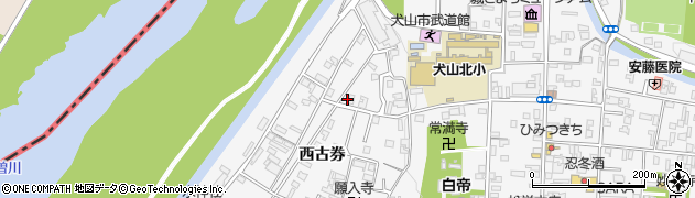 愛知県犬山市犬山西古券737周辺の地図