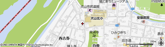 愛知県犬山市犬山西古券756周辺の地図