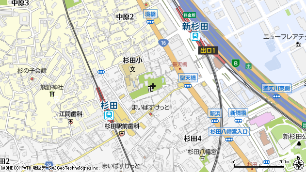 〒235-0033 神奈川県横浜市磯子区杉田の地図