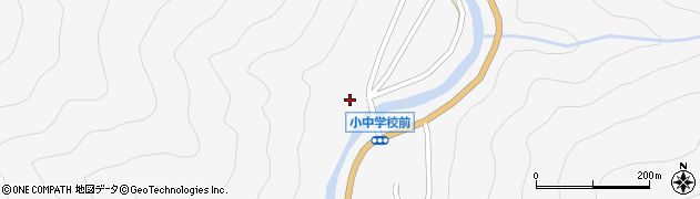 飯田市消防団　上村分団本部詰所周辺の地図