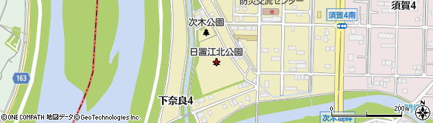 日置江北公園周辺の地図