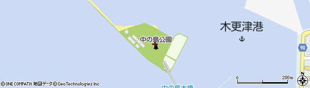 千葉県木更津市中の島周辺の地図