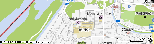 犬山市役所　武道館周辺の地図