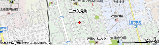 滋賀県長浜市三ツ矢元町周辺の地図