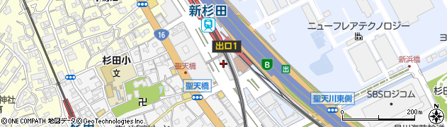 松屋 新杉田店周辺の地図