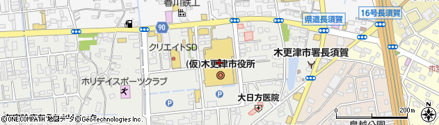 千葉県木更津市周辺の地図
