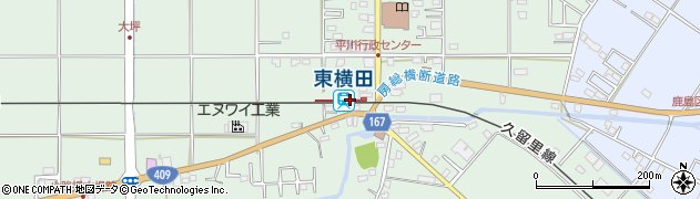 東横田駅周辺の地図