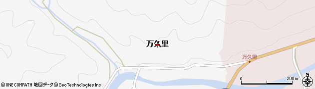 兵庫県養父市万久里周辺の地図