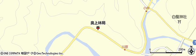 奥上林郵便局 ＡＴＭ周辺の地図