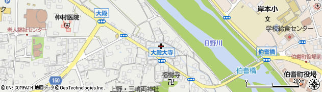 鳥取県西伯郡伯耆町大殿1136周辺の地図