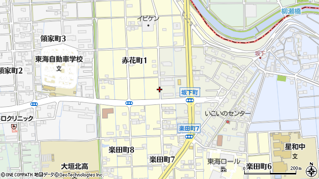 〒503-0013 岐阜県大垣市赤花町の地図