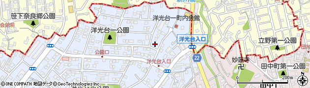 神奈川県横浜市磯子区洋光台1丁目18-24周辺の地図