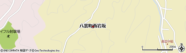 島根県松江市八雲町西岩坂周辺の地図